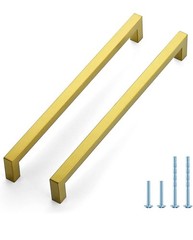 20 Pack Cabinet Handles,Gold Cabinet Pulls,10” Square Drawer-256mm Hole Center
