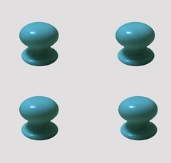 Pack Of 10 x Blue Polyester Resin Cupboard Cabinet Drawer Knobs 30mm