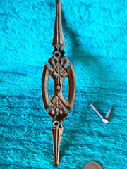Vintage 50’s 60’s Ornate Brass Gold 7 1/4 in. Drawer Pull Handle