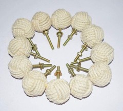 Lot Of 50 Gorgeous jute knot drawer handles for your next upcycling Door Drawer