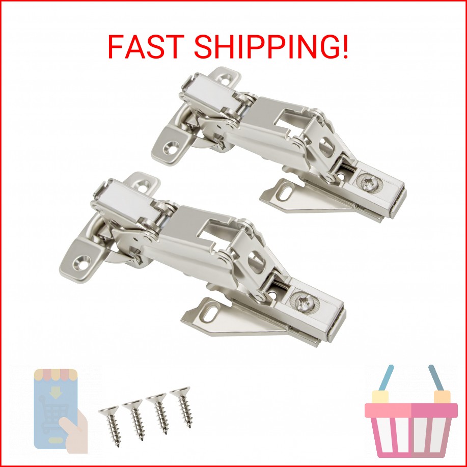 TOUCH Cabinet Hinges (1 Pair, 2 PCS) Face Frame 165 Degree Full Overlay Clip-on