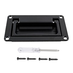 Biaungdo Concealed Recessed Pull Handle, Black Zinc Alloy Hidden 95mm,