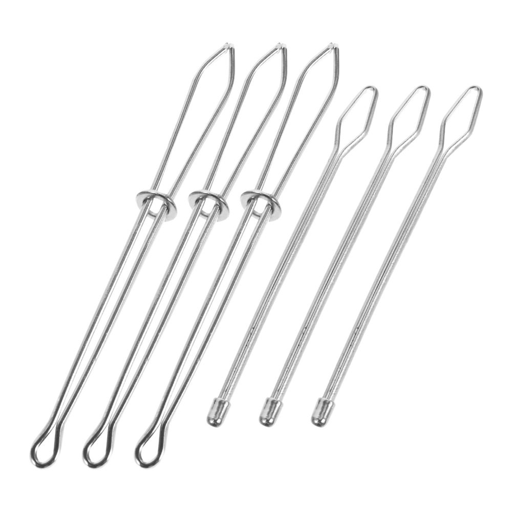 6Pcs Durable Drawing Clip and Cord Puller Tool Metal Sewing Accessories Silver