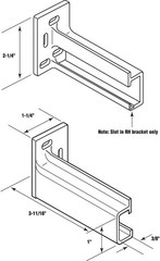 Prime-Line R 7265 Drawer Track Back Plate, 3/8 In. 1 Count (Pack of 1), White