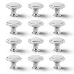 20 Pcs Brushed Nickel Cabinet Knobs, 1-1/5 Inch Silver Dresser Handles, Kitch…