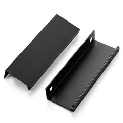 6 Pack Finger Pulls for Cabinets 76mm/3in Hole Center Black Cabinet Handles E…