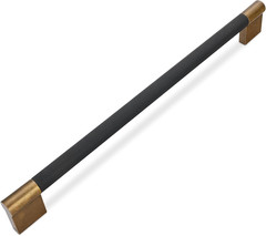 10 Pack 10 Inch Black and Antique Brass Kitchen Cabinet Handles Knurled Cabinet