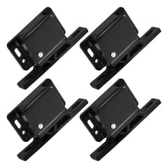 4 Sets Durable Rv Drawer Catch Push to Close Latches Metal ABS Black Car Use