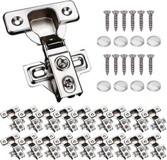 20 Pack Soft Close Cabinet Door Hinges for 1/2″ Partial Overlay Cupboard NEW