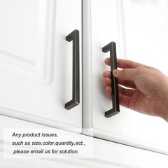 Elegant 5-Inch Solid Square Bronze Cabinet Handles – 10 Pack for Modern Homes