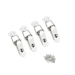 Latch, Stainless Steel Spring Loaded Toggle Latch,With locking hole, Silver