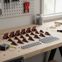 10 Drawer Slide Track Guide Glides – Replacement Parts for Dressers – Brown (10)