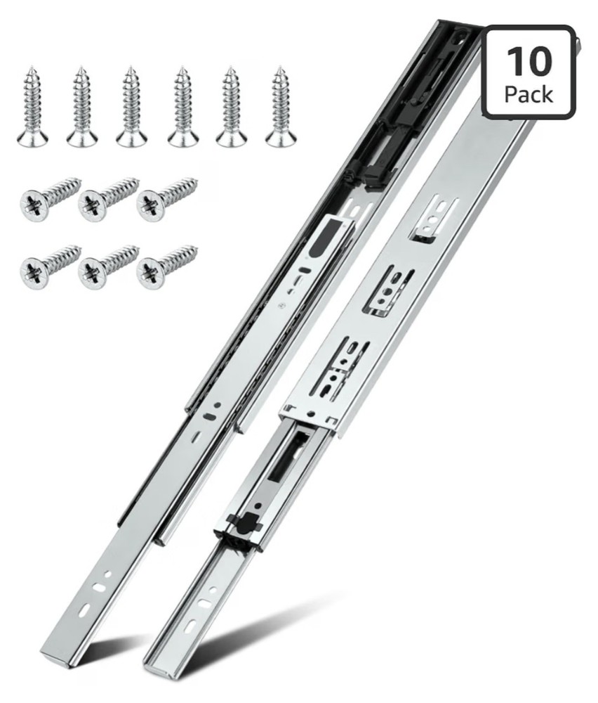 10 Pairs 22 Inch Heavy Duty Soft Close Drawer Slides Full Extension 200 LB Cap