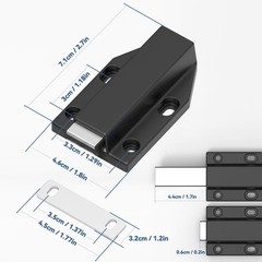 Heavy Duty Magnetic Push Latch – No Nail Installation, 8 Pack for Large Doors &
