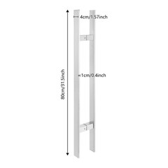 H-shaped Stainless Steel Sliding Door Handle, Double Sided Push Pull Door Handle