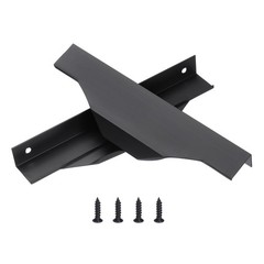 10 Pack Finger Edge Pull Cabinet Pulls Finger Pulls 128mm Hole Diameter Black