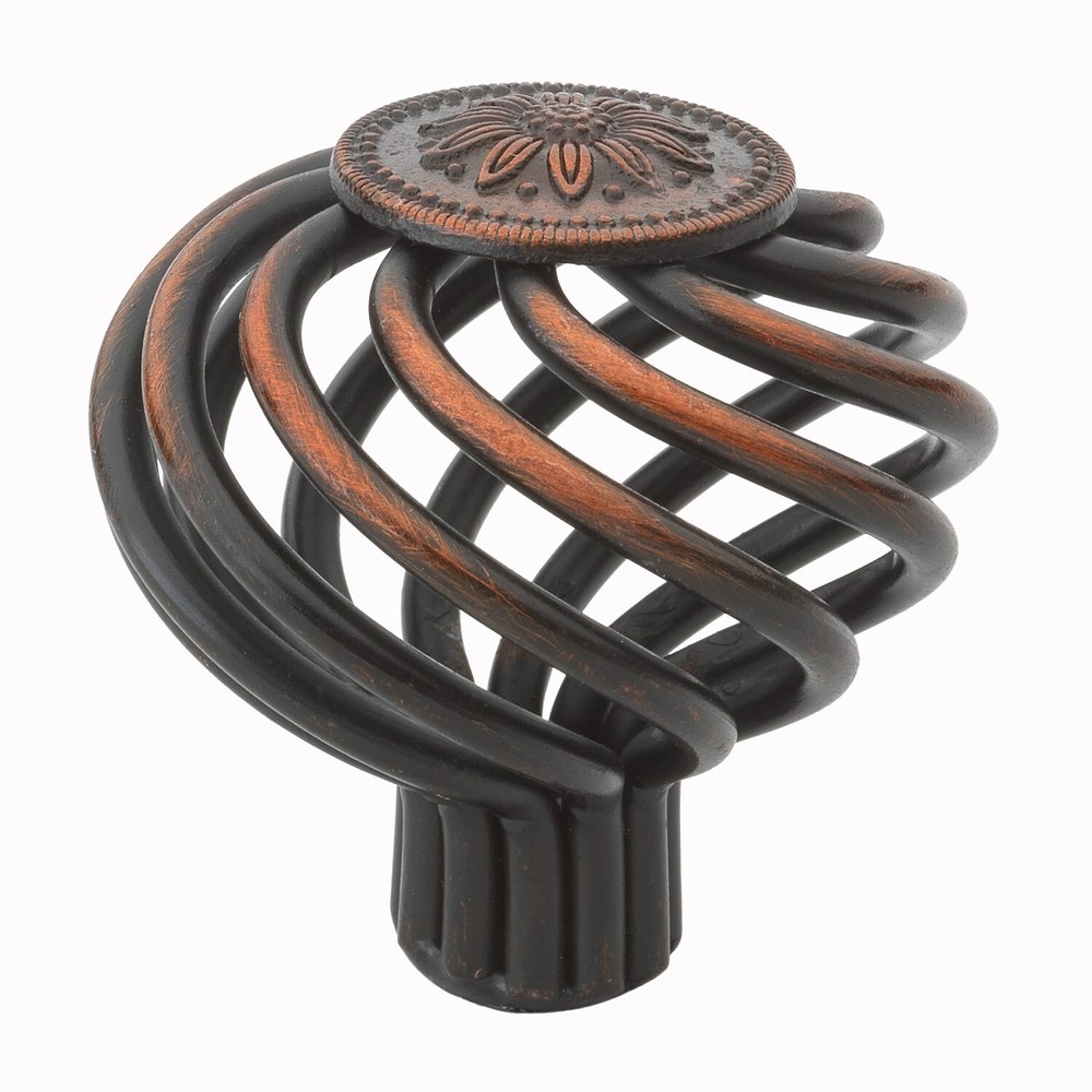 GlideRite 1-1/2″ Round Flower Birdcage Cabinet Knob Rustic Bronze 3072-F-ORB
