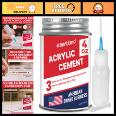 Clear Acrylic Bonding Cement 4 oz – Fast-Setting Adhesive for Plexiglass & Plast