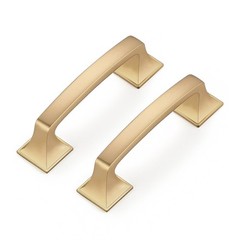 Ravinte Champagne Bronze Square Foot Arch Cabinet Pulls 3 Inch 30 Pack