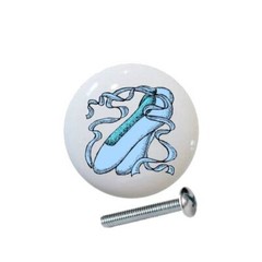 Ballet Slippers Colors 1.5″ DECORATIVE Glossy CERAMIC Dresser Drawer KNOBS