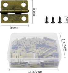 100pcs Small Hinges for Wooden Box Mini Hinge Jewelry 1 Inch Hinges