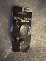 Better Homes & Gardens 1 3/16″ Faceted Clear & Chrome Cabinet/Drawer Knob 2 Pack