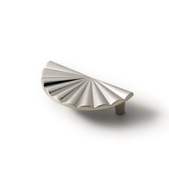 6 PCS Modern 2.5 Inch Hole Center Satin Nickel FanShaped Cabinet Pulls