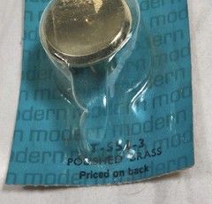 Vtg. Amerock T-551-3 Concave Brass Cabinet Door Knob Pull Hoosier NOS – 1”