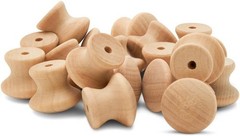 3/4-inch Unfinished Small Wooden Knobs – Pack of 25 for Cabinets, Dressers, Draw