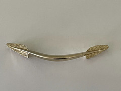 VTG Shiny Gold Finish Cabinet Handles W/ Decorative Ends & Screws- Lot of 12-NIP