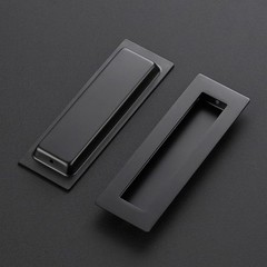 8 Pack Black Sliding Closet Door Handles Black Flush Pulls 5.9in Length Reces…