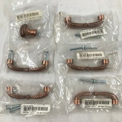 Bauerware Metal Drawer Cabinet Knob Pull Handles Braided Copper Antique Finish
