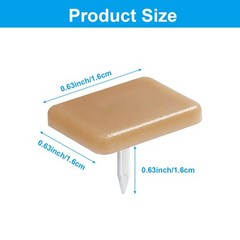 Kemcatui 30Pcs Tack-in Drawer Glides, 16×11mm Plastic 17×12mm, Brown