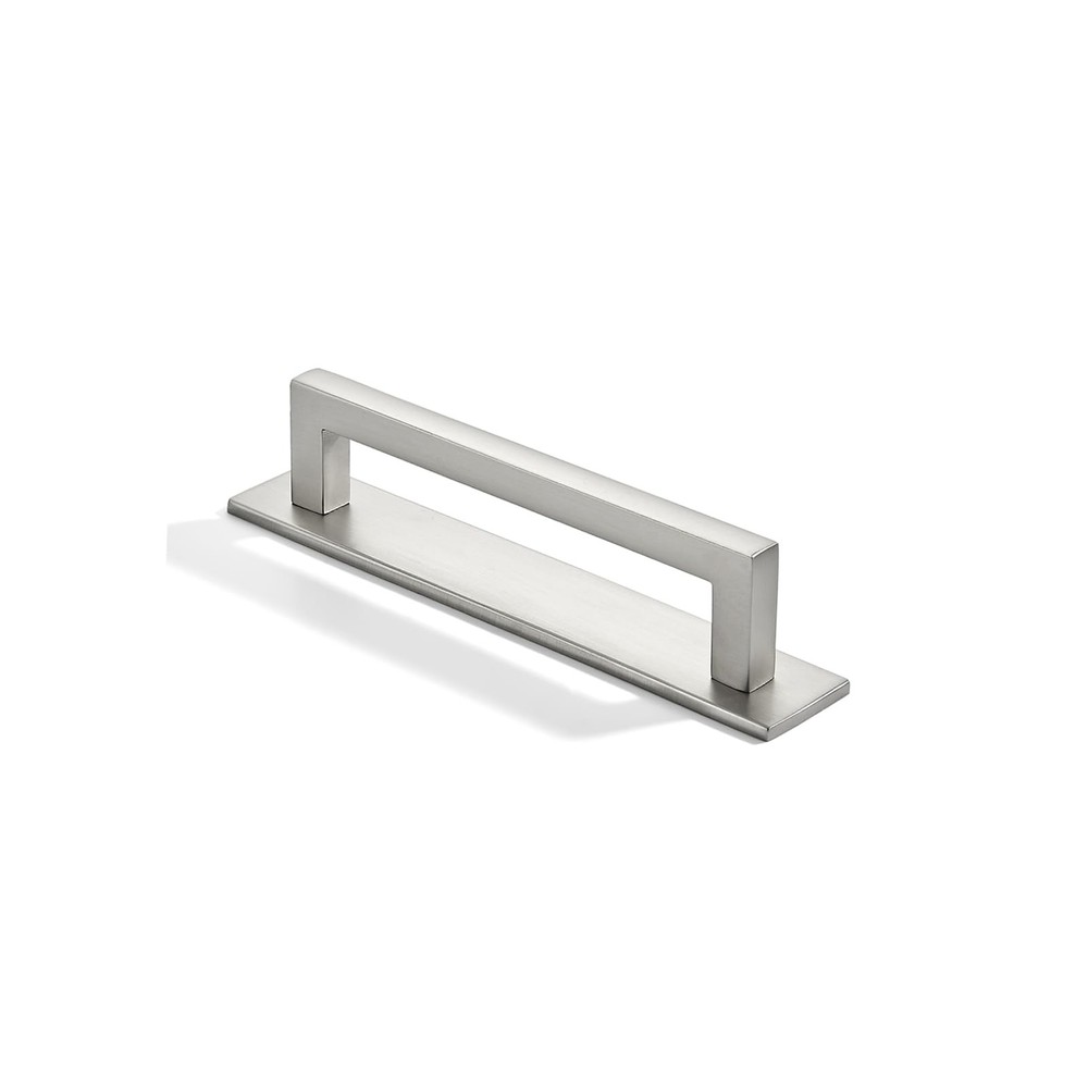 33/4 Inch Hole Center Brushed Satin Nickel Cabinet Pull Backplate 5 Pack