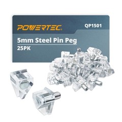 QP1501 5mm Clear Shelf Pegs 25 pcs, Shelf Pins Support Pegs for Shelves, Kitc…