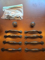 Recycled 8 – 3 Inch Oiled Bronze Handles And 2 Knobs