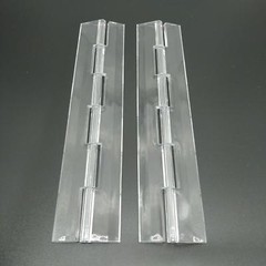 US Stock 2pcs Clear PMMA Acrylic Plastic Folding Plexiglass Hinge 200 x 42mm