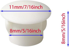 30 Pcs White Plastic Hole Plugs 8Mm (5/16″) for Cabinet Hardware – Screw Cove…