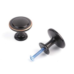KOOFIZO Round Cabinet Knobs Oil Rubbed Bronze Cabinet Pulls, Dia. 1-1/4 Inch,…