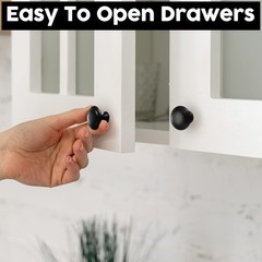LOT Cabinet Knobs Matte Black Kitchen Cupboard Dresser Drawer Handles Pull Knobs
