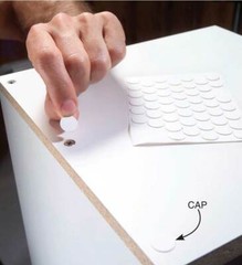 120 Pack FastCap FC.SP.38.WH 3/8″ Self Adhesive Screw Cap Covers White