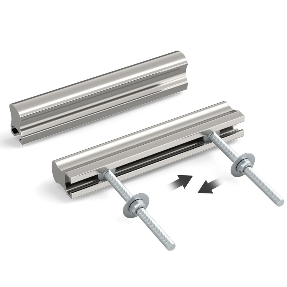 Peaha 10 Pack Adjustable Cabinet Drawer Pulls 1″-4″(25mm-102mm), Silver