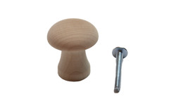 Maple Shaker Style Knobs for Cabinet Doors and Drawers, with screws