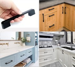 Black Matte 5 Inch Hole Center Cabinet Drawer Hardware Pulls MH0128B 4 PCS