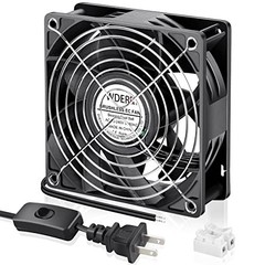 EC Axial Fan AC 110v 120v 220v 240v Ball Bearing High Airflow for 120mm x 38mm