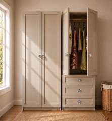 trust4care 8-Pack Brushed Satin Nickel Large Bifold Closet Set of 8,