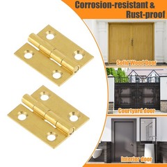 10PCS Mini Solid Brass Hinge Jewelry Box Cabinet Drawer Butt Hinge 1 Inch Sma…