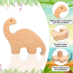 12 Sets Wooden Animal Dresser Knobs Decorative Nursery Wood Drawer Pulls with…