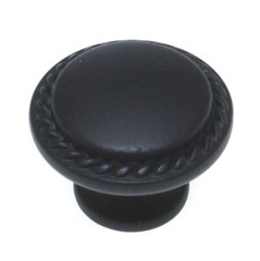 Amerock Everyday Heritage Matte Black 1 3/16″ Rope Cabinet Knob BP53001FB