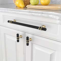 7.5 Inch 192mm Knurled Matte Black Kitchen Cabinet Drawer Pull Handles 10 PCS